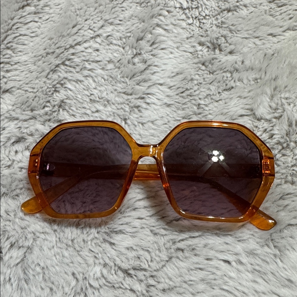 Vintage 60’s Style Opaque Amber Sunglasses